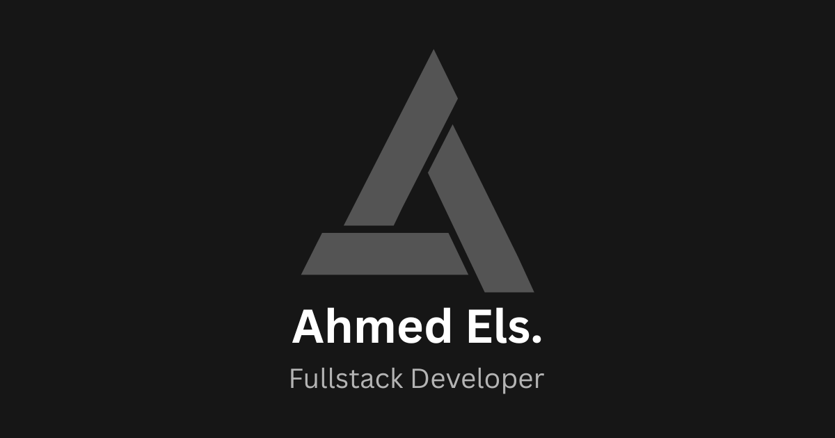 Ahmed Els - Senior Full Stack Developer & Software Engineer